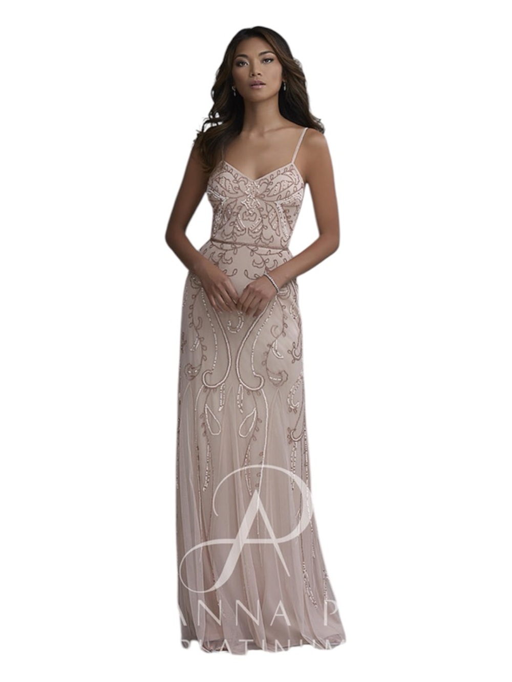 Dress color is bridal silver